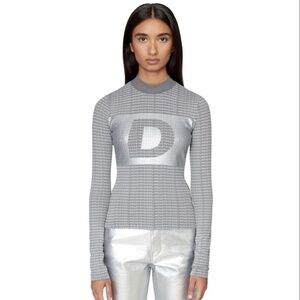 Diesel Women’s Silver / Metallic Grey Top